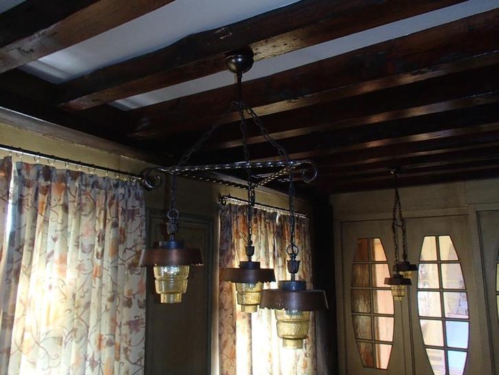 luchters koper, Huis en Inrichting, Lampen | Wandlampen, Gebruikt, Metaal, Ophalen