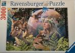 Ravensburger 3000 stuks: wolven in de maneschijn, Comme neuf, Puzzle, Enlèvement, Plus de 1 500 pièces