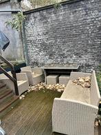 Wicker Loungeset – Complete Set met Kussens – Zeer Stevig, Enlèvement, Utilisé, Osier, Sets de jardin