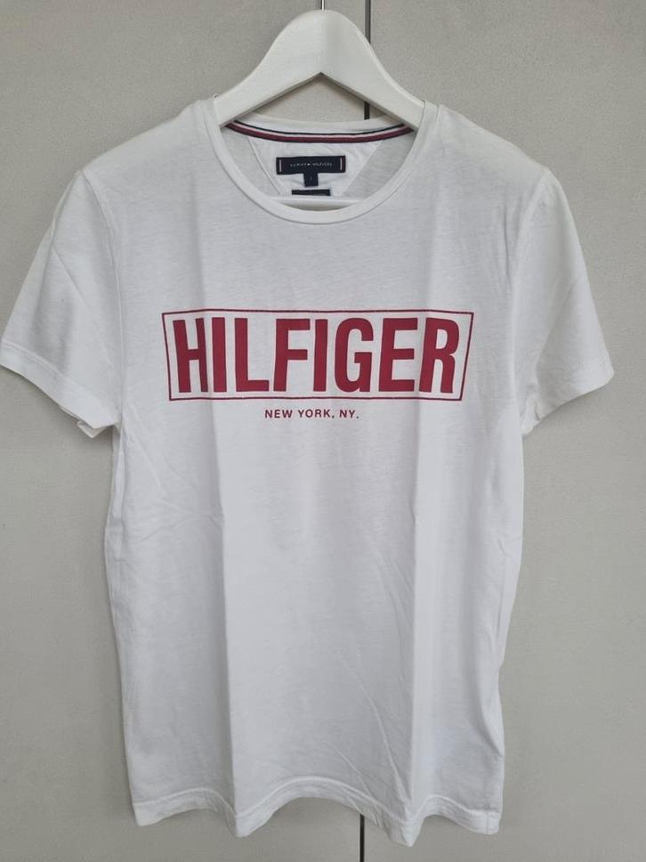 Witte t-shirt Tommy Hilfiger maat S, Kleding | Heren, T-shirts, Zo goed als nieuw, Maat 46 (S) of kleiner, Wit, Ophalen of Verzenden