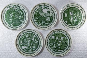 Lot de 5 sous-bocks Hutschenreuther en porcelaine beschikbaar voor biedingen