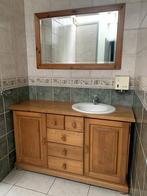 2 Lavabo kasten hout, Huis en Inrichting, Badkamer | Badkamermeubels, Ophalen, Gebruikt, Wastafelkast