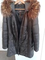 Lederen mantel maat 42, Kleding | Dames, Jassen | Winter, Bruin, Maat 42/44 (L), Zo goed als nieuw, Ophalen