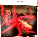 Schilderij inktvis, Antiek en Kunst, Ophalen