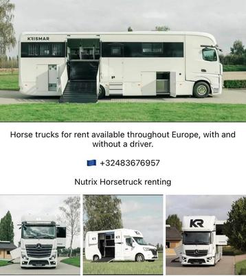 Krismar paardencamionet/vrachtwagen te huur beschikbaar voor biedingen