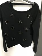 Zwarte sweater van ONLY met zilver accenten maat XS, in perf, Kleding | Dames, Only, Zwart, Ophalen of Verzenden, Zo goed als nieuw