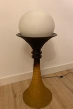 Vintage Doria vloerlamp keramiek met glazen bol, Huis en Inrichting, 100 tot 150 cm, Gebruikt, Vintage, Glas