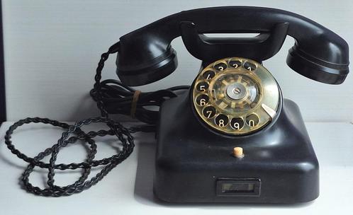Beau ancien téléphone en bakélite, Antiek en Kunst, Curiosa en Brocante, Ophalen of Verzenden