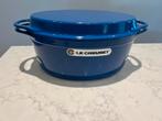 Cousances braad-grillpan 32 cm Azure in nieuwstaat, Huis en Inrichting, Gietijzer, Ophalen of Verzenden, Zo goed als nieuw, Keramische plaat
