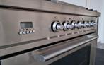 ☘️️️️ Poêle Boretti de luxe 90 cm en acier inoxydable + plaq, Electroménager, Cuisinières, Comme neuf, 5 zones de cuisson ou plus