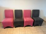 4 Eetkamerstoelen op wieltjes, fauteuils, Huis en Inrichting, Stoelen, Ophalen, Gebruikt, Vier, Modern