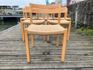 Vintage Moller stoelen, Huis en Inrichting, Stoelen, Ophalen, Vintage Moller, Bruin, Zo goed als nieuw