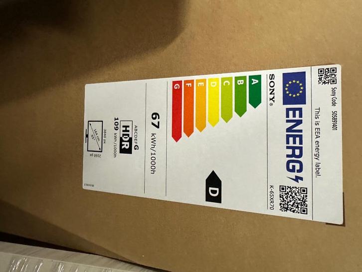 Sony Bravia 7 K-65XR70 nieuw Van € 2190 nu voor € 1390, Audio, Tv en Foto, Televisies, Nieuw, QLED, 100 cm of meer, 4k (UHD), Sony