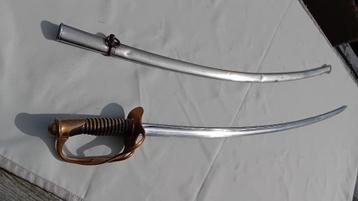 Franse sabel cavalerie model 1882 met initialen A E, Verzamelen, Ophalen of Verzenden, Landmacht, Zwaard of Sabel
