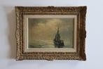 Antiek schilderij Marine Boat NoordZee Robert Frenay Olie, Antiek en Kunst, Kunst | Schilderijen | Klassiek, Ophalen of Verzenden