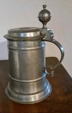Set van twee 19e eeuwse tinnen drinkpulls,  95% tin, Antiek en Kunst, Ophalen