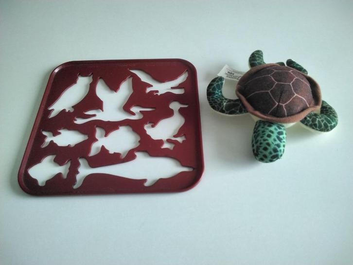 Zeeschildpadknuffel „NATIONAL GEOGRAPHIC” + stencil., Kinderen en Baby's, Speelgoed | Knuffels en Pluche, Zo goed als nieuw, Overige typen