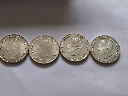4 pièces de 250 francs Roi baudouin. 25 e anniversaire, Postzegels en Munten, Munten | België, Ophalen of Verzenden