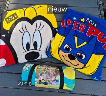 Plaids fleece+picknick-rugzakje aap - muurdecoratie eland  beschikbaar voor biedingen