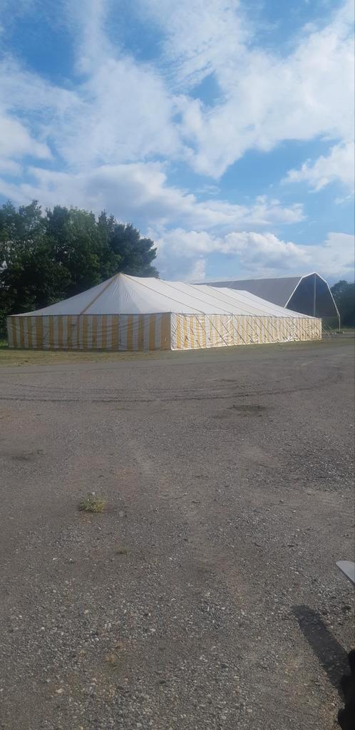 Spantent 16 x 50 m., Caravans en Kamperen, Tenten, Gebruikt, Ophalen