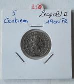 Leopold II - 5 centimes 1900 Fr, Postzegels en Munten, Munten | België, Verzenden