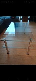 Salontafel glas en chroom., Ophalen, Glas