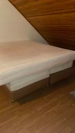 Boxspring met twee enkele matrassen en tweepersoonsmatras., Huis en Inrichting, Slaapkamer | Boxsprings, Ophalen, Gebruikt