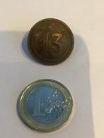 Originele belgische militaire knoop ABBL pré 1915 13de linie, Ophalen of Verzenden