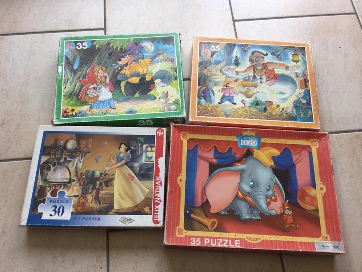 „SNEEUWWITTE” PUZZELS „RODE RIJKAP” ALADDIN „DUMBO”, Antiek en Kunst, Antiek | Overige Antiek, Ophalen of Verzenden