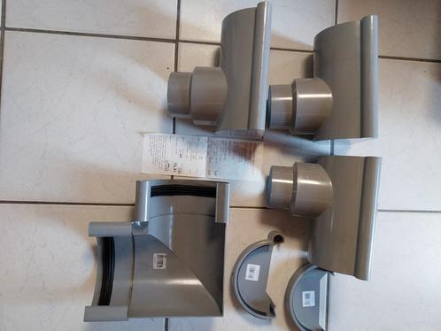 Nieuwe ,Koppel-eindstukken Pvc goot 125mm., Doe-het-zelf en Bouw, Buizen en Afvoer, Nieuw, Dakgoot, PVC, 80 mm of meer, Ophalen