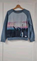 Blauwe c-neck sweater met foto van AO76, Comme neuf, Fille, Pull ou Veste, AO76 American Outfitters