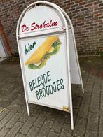 Metalen uitzetbord reclame, Ophalen