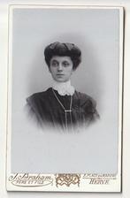 CDV Femme chignon J. BRAHAM Herve HENRARD (HENRAUD?) 1908, Autres sujets/thèmes, Photo, Avant 1940, Utilisé