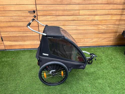 Thule coaster te koop, Fietsen en Brommers, Fietsaccessoires | Aanhangwagens en Karren, Zo goed als nieuw, Aanhangfiets, Opvouwbaar