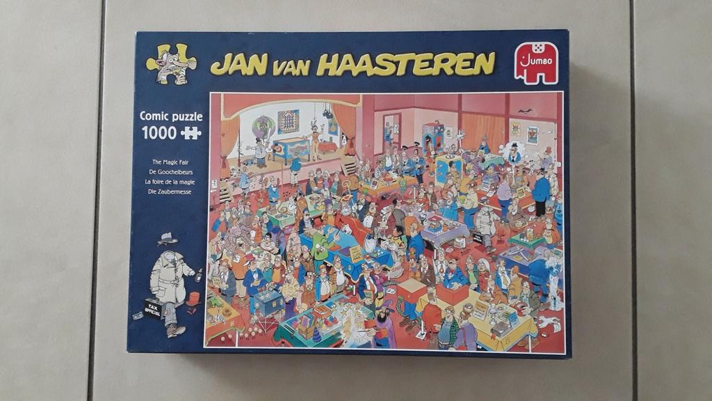 Puzzel Jan van haasteren.de goochelbeurs 1000 st, Hobby en Vrije tijd, Denksport en Puzzels, Ophalen of Verzenden, Zo goed als nieuw