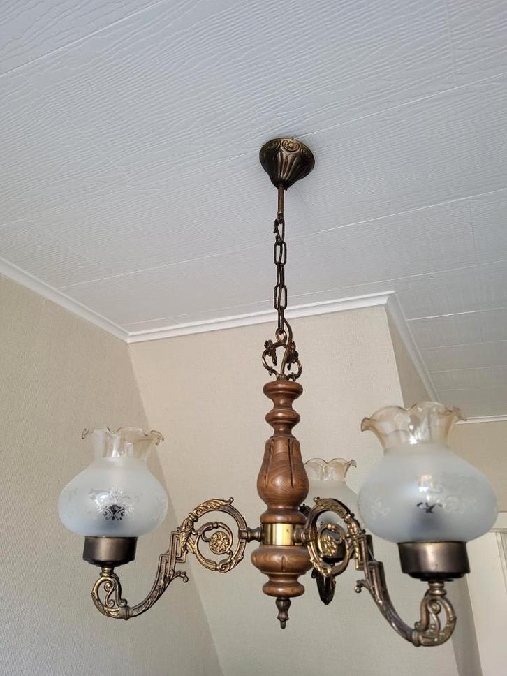 Vintage kroonluchter, Huis en Inrichting, Lampen | Kroonluchters, Metaal, Ophalen