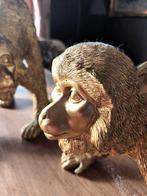 Beelden  2 grote gouden apen , mooie stuks, Verzamelen, Ophalen of Verzenden, Nieuw, Dier