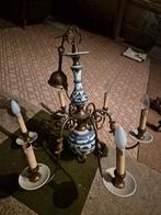 luster, Huis en Inrichting, Lampen | Kroonluchters, Ophalen, Zo goed als nieuw, Overige materialen, Delfts Blauw
