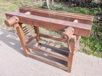 Antique établi de menuisier avec éteau en bois, Enlèvement, Utilisé, 70 à 120 cm, Étau