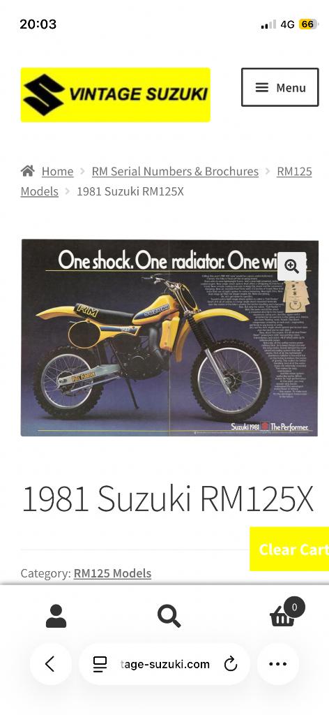 Suzuki Rm 125 uit 1981, Ophalen of Verzenden, Gebruikt