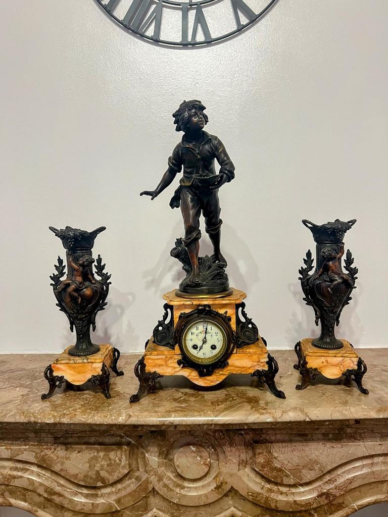 Garniture de cheminée, Antiquités & Art, Antiquités | Horloges, Enlèvement