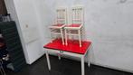 ancienne table en formica vintage couleur rouge dimensions 1