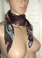 sjaal vintage met abstract blauw en paars patroon, Enlèvement ou Envoi, Neuf, Écharpe