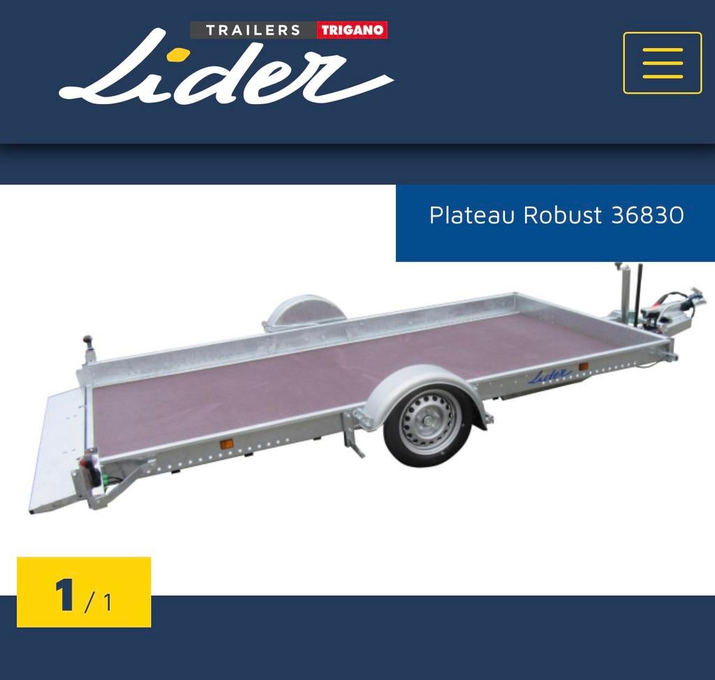 Remorque plateau abaissante Lider, Enlèvement, Comme neuf