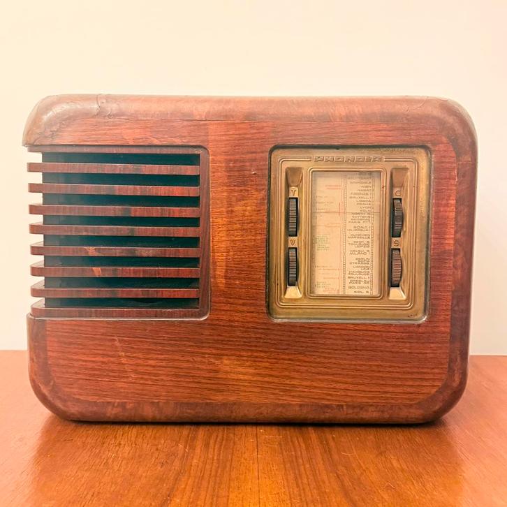 ART DECO BUIZENRADIO PHONOLA 521 TRASPORTABILE 1939 ZELDZAAM, Antiek en Kunst, Antiek | Tv's en Audio, Verzenden