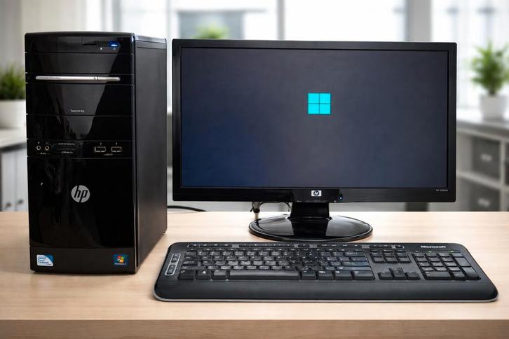 HP Desktop PC – Werkt goed – Ideaal voor basisgebruik, Computers en Software, Desktop Pc's, Met monitor, Ophalen
