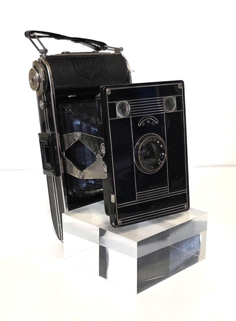 Appareil photo ancien + étui en cuir., Collections, Enlèvement ou Envoi, Appareils photo