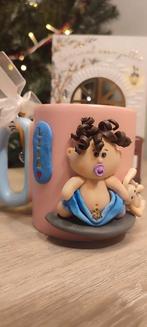 Mug en argile fait main personnalisé, cadeau de maternité, Envoi