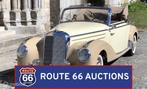 Mercedes-Benz 220 A Cabriolet | 1952 | Route 66 Auctions, Auto's, Zwart, Mercedes-Benz, Bedrijf, Handgeschakeld