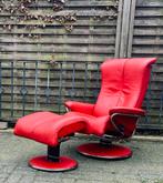 Schitterende Stressless Blues & Hocker, Huis en Inrichting, Fauteuils, Ophalen of Verzenden, Leer